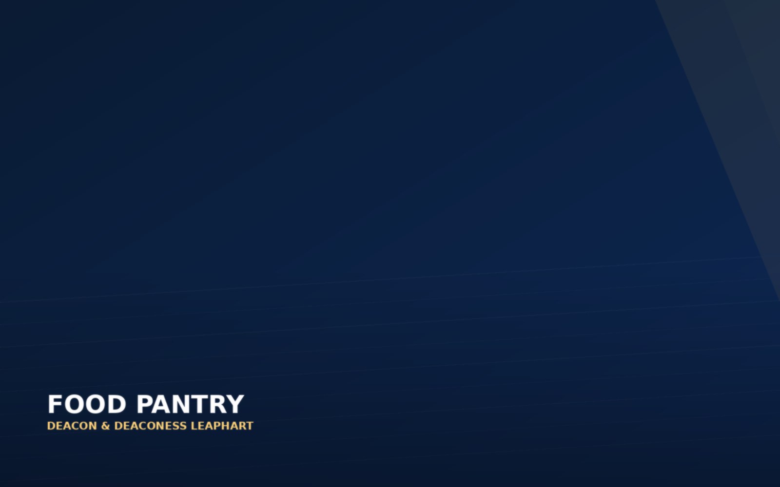 Food Pantry ministry